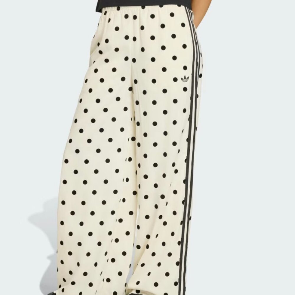 Adidas SATIN POLKA DOTS WIDE LEG PANTS New Nwt